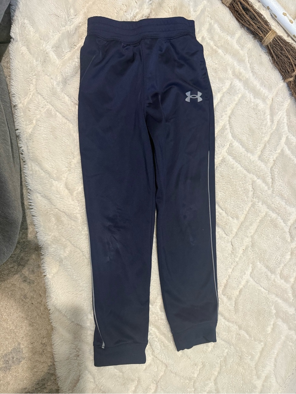 Under Armour Navy Kids' Athletic Joggers with Reflective Logo